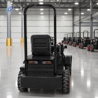 Chargeuse sur pneus électrique Hanhui de haute qualité, mini-chargeuse 4x4, 1 tonne, batterie, petite chargeuse compacte pour ferme avec ROPS CE EPA Euro V
