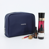 Sac de toilette imperméable en PU pour homme avec logo personnalisé, sac de toilette pour le voyage, sac de maquillage, organiseur, sac de maquillage pour homme