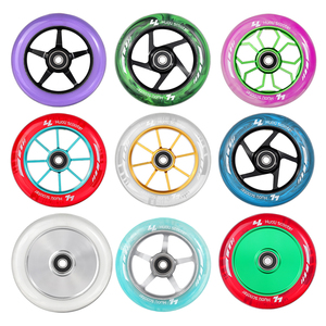 110mm Transparent PU Scooter Roues Soie Impression Logo Personnalisé Trick <span class=keywords><strong>Freestyle</strong></span> Stunt Scooter Pièces Prêt à Expédier - Product Image 2
