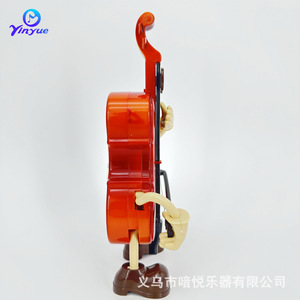 Boîte à musique en plastique avec design de violoncelle, décoration de bureau rotative, cadeau pour étudiants et amis - Product Image 3