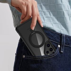 Coque de téléphone portable transparente givrée Laudtec pour Samsung S25 Ultra 360 porte-anneau charge magnétique coque antichoc Sjk1031 - Product Image 4