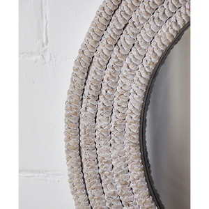 <span class=keywords><strong>Espejo</strong></span> redondo de pared, Espejos decorativos colgantes, <span class=keywords><strong>cuerda</strong></span> de cáñamo blanco, espejos bohemios para decoración de pared, dormitorio, sala de estar y baño - Product Image 4