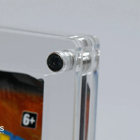 Vitrine en acrylique 1 emplacement pour boosters de cartes TCG – Protection transparente anti-UV – Présentoir de comptoir pour la vente au détail
