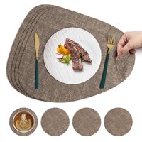 Napperons de table réutilisables anti-déchirure de style nordique moderne, isolants thermiques, diamètre 300 mm, épaisseur 1,8 mm, forme irrégulière