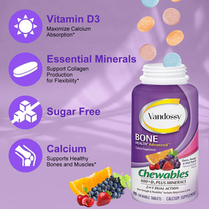 Comprimés à dissolution rapide formule personnalisée pour le soutien immunitaire des adultes, la force osseuse, la vitamine D3, le <span class=keywords><strong>calcium</strong></span>, le magnésium, le zinc, complément alimentaire - Product Image 3