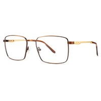 FRROCE Monturas Ópticas de Aluminio y Magnesio de Gran Tamaño para Hombre, Monturas de Gafas Cuadradas de Negocios