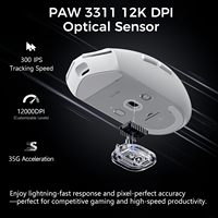 Ratón Inalámbrico para Juegos MCHOSE G3 V2 Topspeed, Simétrico, PAW3311, 12000DPI, Conexión Trimodal, Ultraligero, Ergonómico