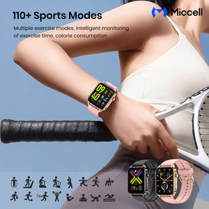 Montre connectée Miccell 1.85 TFT, prend en charge la surveillance de la fréquence cardiaque et de l'oxygène sanguin, appels, étanche IP68 - Product Image 5
