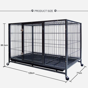 Kandang Anjing Tugas Berat Terbaik Kennel Logam Kuat dan Peti untuk Kandang Anjing Peliharaan Playpen Besar Rumah - Product Image 3