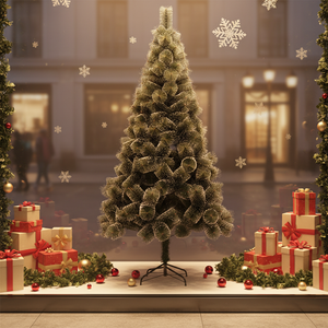 High Quality Green Artificial <b>Christmas</b> <b>Tree</b> Snow <b>Flocking</b> Pine Needles Metal Stand 3-8ft Indoor Atmosphere Layout Scene Dress - Product Image 6