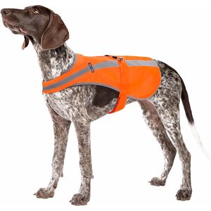 Gilet per cani riflettente ad alta visibilità Premium per razze medie e grandi maglioni per animali domestici con campana rimovibile per una caccia sicura - Product Image 1