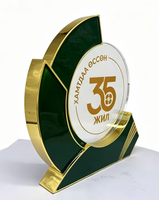 Plaque commémorative de luxe en cristal personnalisée, ornement commémoratif du 35e anniversaire de l'entreprise, trophée à gravure honorifique