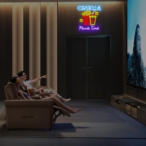 Cinema Movie Time Letreros Neon LED indoor hanging ambient light shop <b>sign</b> wall decoration light entrance indicator light 5V 12V - Product Image 5