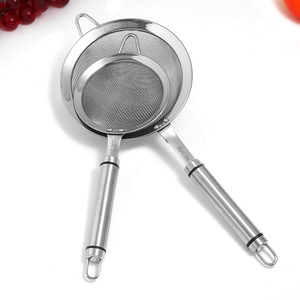 304 Stainless Steel Strainer Set Mesh Sieve For Kitchen Cooking Food Filtering With Handle - Product Image 1