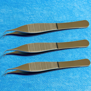 Pinzas resistentes reutilizables de acero inoxidable, pinzas manuales, pinzas dentadas médicas, pinzas curvas - Product Image 4