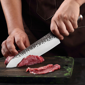 Dao đầu bếp rèn thủ công, thép không gỉ, chuyên thái thịt, chặt xương, xuất khẩu. - Product Image 4