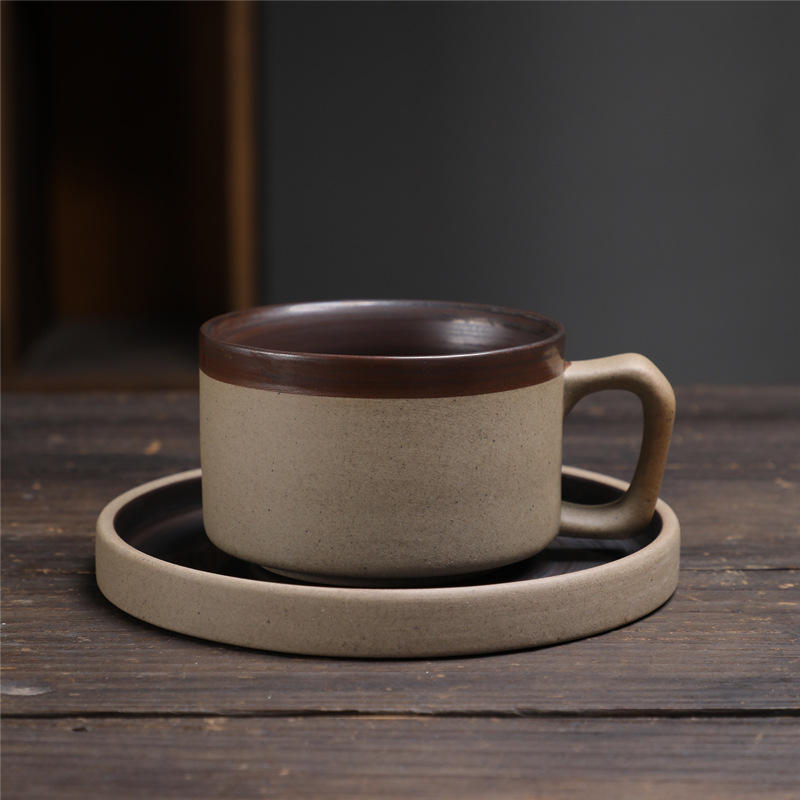 245-a full mountain cup + saucer (dark brown) 220ml
