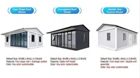 Casas Prefabricadas Modulares con Acabado de Madera, Casa Contenedor, Casa Prefabricada en Paquete Plano, Casa Pequeña con Techo Inclinado para Vivir