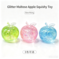 Jouet anti-stress souple en forme de grosse pomme brillante, sensation crémeuse, fait main, à presser