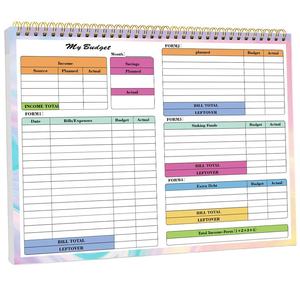 B5 trésorerie planificateur budgétaire <span class=keywords><strong>cahier</strong></span> à bobine étanche décompte quotidien <span class=keywords><strong>de</strong></span> la semaine recettes et débours journal personnalisé - Product Image 2