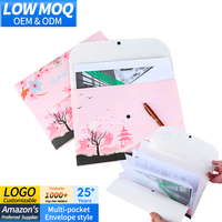 Fábrica profesional portátil A4 multicapa escuela estudiantes suministros alta calidad Sakura bolsa de almacenamiento
