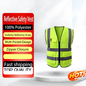 เสื้อกั๊กสะท้อนแสงเพื่อความปลอดภัย AmpsafeX ระดับ ANSI Class 2 มาตรฐาน EN ISO 20471 ผ่านการรับรอง กันน้ำ น้ำหนักเบา ผลิตจากโพลีเอสเตอร์ - Product Image 1