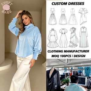 Women High Draped Turtleneck Long Sleeve Pullover Slim Fit Daily Office Dating Street Elegant Casual Light Blue Apparel - Product Image 1