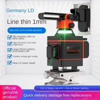 Niveau laser industriel vert 4D 16 lignes, pose automatique des lignes, fixation murale ; double alimentation AC/DC, largeur de ligne 1 mm ; personnalisable ; direct usine