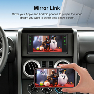 Estéreo para Auto con Cámara AHD, Llamadas Manos Libres, Mirror Link, Video de YouTube, Ajuste de Ecualizador, Control en el Volante para Jeep - Product Image 2