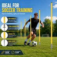 Poteaux d'entraînement de vitesse pour le football, poteaux de slalom pour exercices de fitness