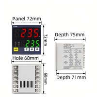 Régulateur de température numérique à régulation PID intelligent TC4M OEM pris en charge avec plusieurs signaux d'entrée