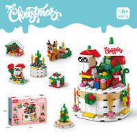 Kerst bouwstenen set educatief kinderspeelgoed doe-het-zelf Santa kerstboom krans blokken voor huisdecoratie feestdag cadeau