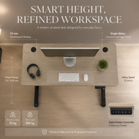 Table de bureau électrique silencieuse AOR pour la maison, bureau debout, bureau d'apprentissage, design moderne, plateau en bois, couleur personnalisable, facile à assembler