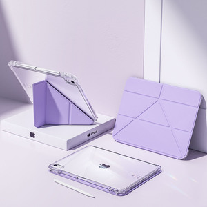 Funda desmontable deslizante con pliegue en <span class=keywords><strong>Y</strong></span>, funda transparente de cuero PU triple para <span class=keywords><strong>Apple</strong></span> <span class=keywords><strong>iPad</strong></span> Air 11 "2024/2025 con portalápices - Product Image 2