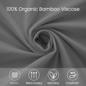 Viscose 100% Bamboo Silk Cooling Charcoal Bed Sheets Bedsheets <strong>Bedding</strong> Set <strong>Wholesale</strong> 100% Organic Bamboo <strong>Bedding</strong> - Product Image 6