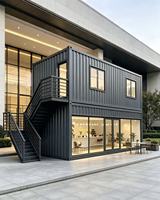 Villa Conteneur Préfabriquée de Luxe à 2 Étages, Respirante, Moderne, en Kit, pour Hôtel, Bureau ou Usage Résidentiel, Certifiée CE