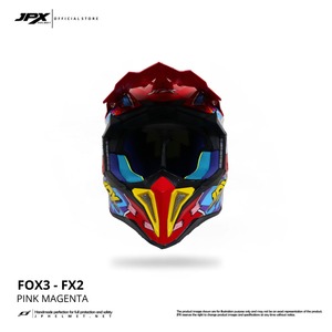 Casco de Motocross JPX Fox 3 con Correa Magnética y Motivo Fluorescente para un Rendimiento Óptimo y una Expresión Audaz del Piloto. - Product Image 5