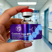 Étiquettes autocollantes personnalisées pour flacons de peptides de 3 ml, 5 ml, 10 ml, imperméables, laminées, avec logo de marque imprimable