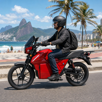 Moto électrique pour livraison de repas et trajets quotidiens, batterie interchangeable 72V avec porte-bagages arrière, Afrique