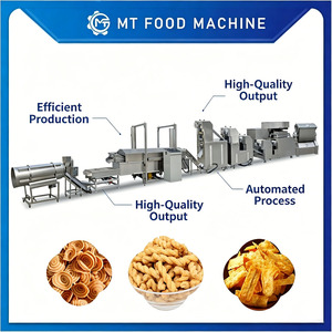 Línea Extrusora Eléctrica de Snacks Fritos con Calefacción para <span class=keywords><strong>Cheetos</strong></span>, Puffs y Conos de Maíz con Control PLC HMI y Cinta Transportadora de Enfriamiento 120-1000kg/h - Product Image 3