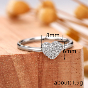 Anello Sweet Heart Pave per Donna, Gioiello Romantico alla Moda - Product Image 5