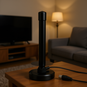 Antena de TV para Interiores, Amplificador de Señal Digital HDTV, Recepción Amplificada con Conector de Cable Coaxial para Uso Doméstico - Product Image 3