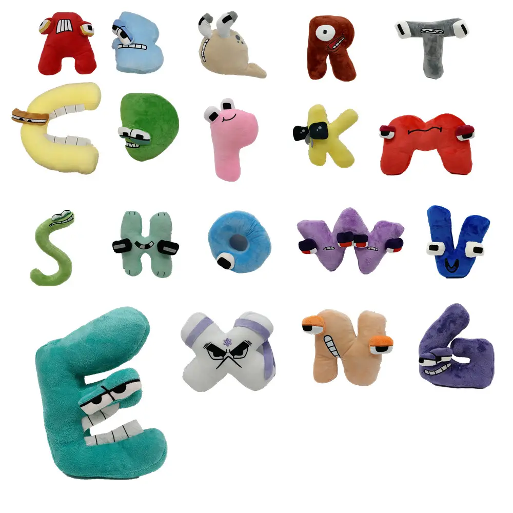 Hot alphabet lore plush 26 styles custom soft alphabet letter lore plushies stuffed
