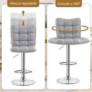 Meubles de salle à manger 2025 Chaises de bar modernes Chaises longues de bar Chaise haute en métal Rembourrage en Pu Repose-pieds chromé réglable Tabouret de bar - Product Image 5