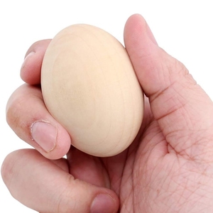 Huevos de Madera Falsa sin Pintar, Kit de Huevos Falsos de Pollo, Manualidades DIY, Animando a las <span class=keywords><strong>Gallinas</strong></span> a Poner Huevos, 2,5 Pulgadas, 8 Unidades - Product Image 3