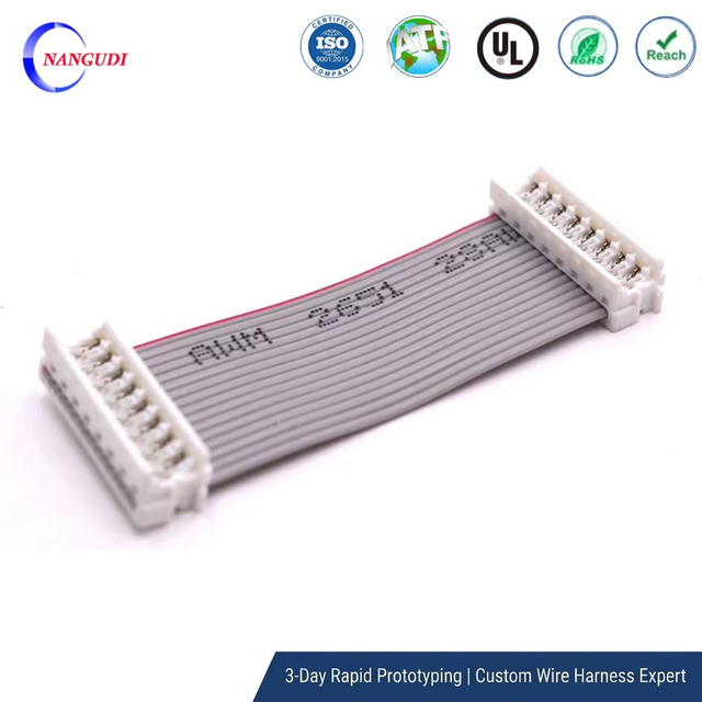Custom IDC 2651 Gray PVC Flat Ribbon Cable Assembly 1.27mm Pitch AVR Connection Wire 2*3-2*40P Double Ended Connector Jumper for
