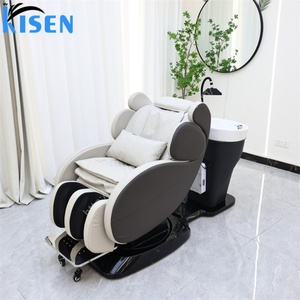 KISEN High Quality Beauty Luxury Salon Furniture <b>Overall</b> Lifting Customized Modern Electric Shampoo Massage Chair Spa for Sale - Product Image 2