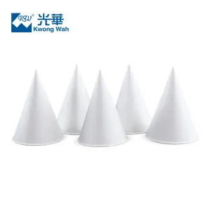 Wholesale Custom Printed China Food Grade Disposable Cone Ice Cream Holders Single Wall Paper Cups