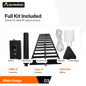 Rilevatore di Droni 1-5km con Antenna a 360°, Rilevatore FPV Portatile <span class=keywords><strong>2</strong></span>.4GHz <span class=keywords><strong>5</strong></span>.8GHz 900MHz 1.1GHz 1.2GHz 1.4GHz, Display da <span class=keywords><strong>3</strong></span>.97" con Riconoscimento in 2ms - Product Image 3