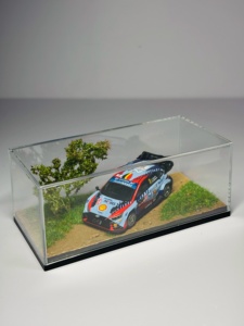 Vitrina de exhibición 1/64 para MiniGT XCAR TOYS <span class=keywords><strong>Hot</strong></span> <span class=keywords><strong>Wheels</strong></span>, base de microdiorama, caja de almacenamiento, adorno 120x58x45mm - Product Image 1